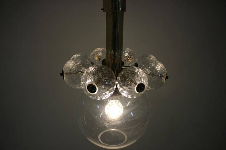 Set of four Midcentury Chandeliers Kamenicky Senov, 1970s