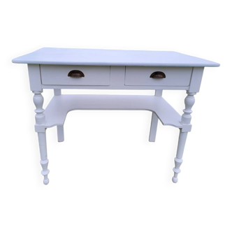 Coiffeuse, console en bois peint