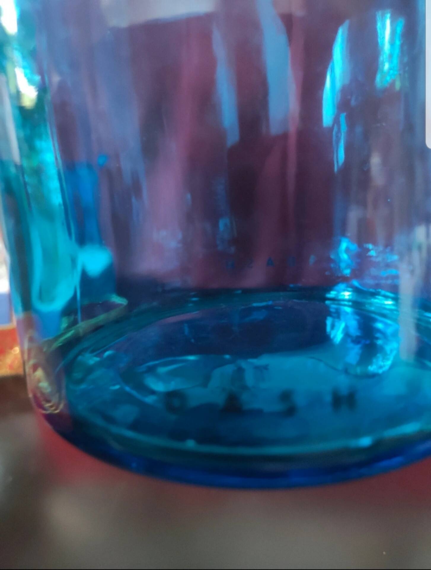 Green glass apothecary jar Belgium