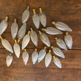 Set of 5 pairs of Louis XV style gilt bronze wall lights + bulbs