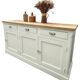 Vintage 3-door wooden sideboard