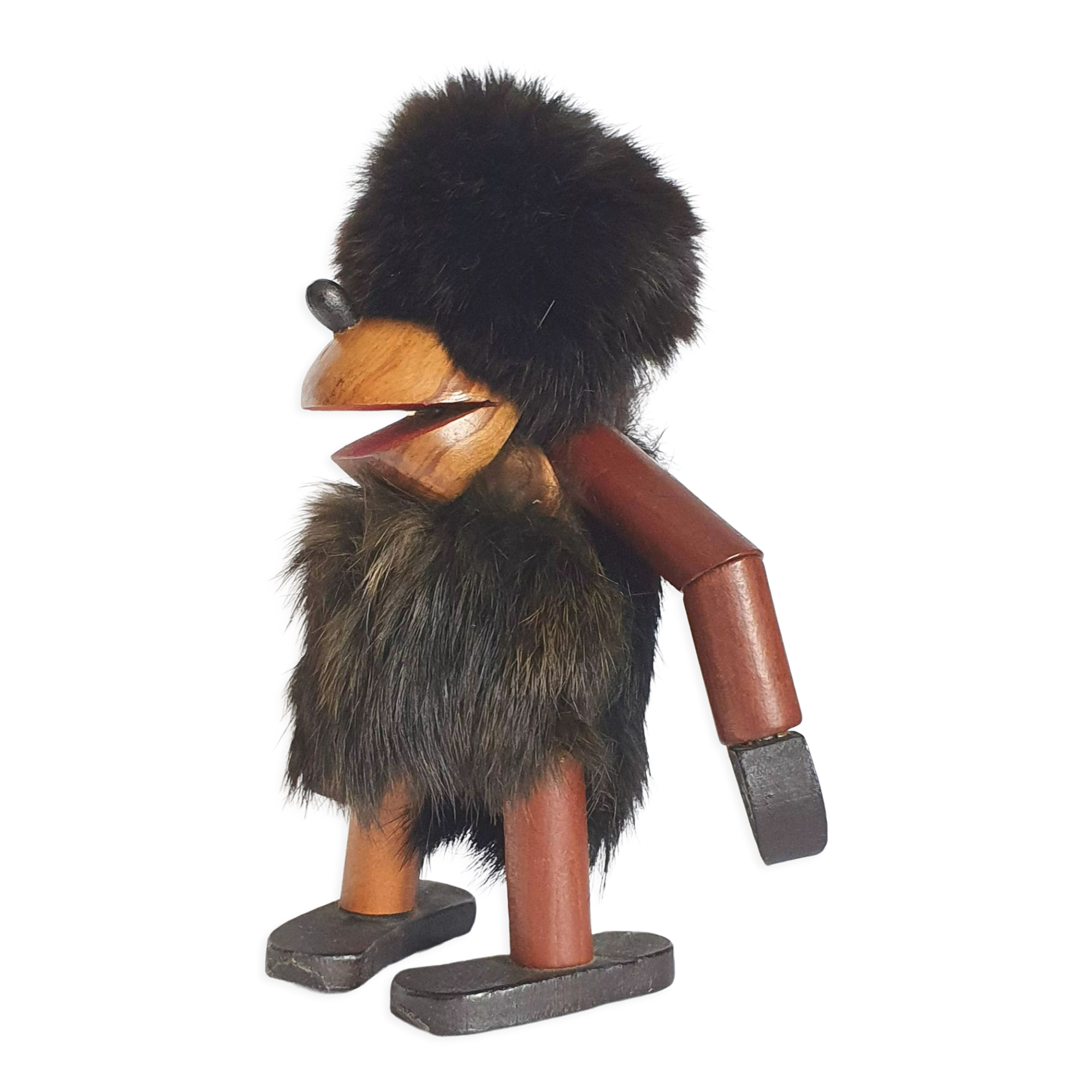 Danish Troll figure in teak 60s.