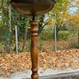 Lampadaire vintage italien Relco Milano en bois massif sculpté