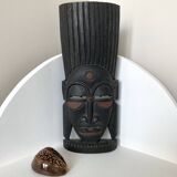 African wooden mask statuette