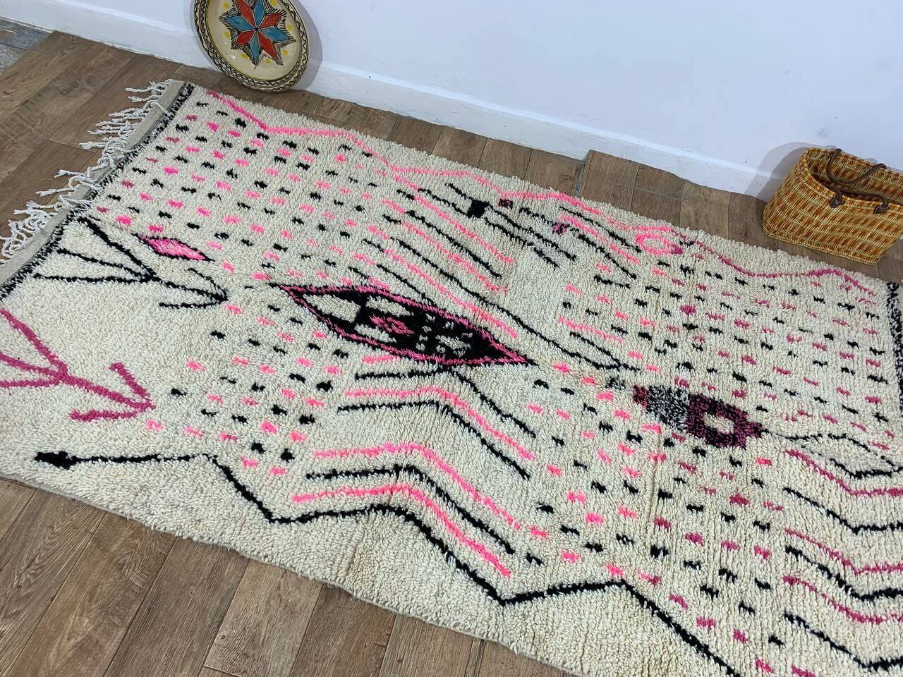 Handmade Moroccan Berber rug 255 X 146 CM