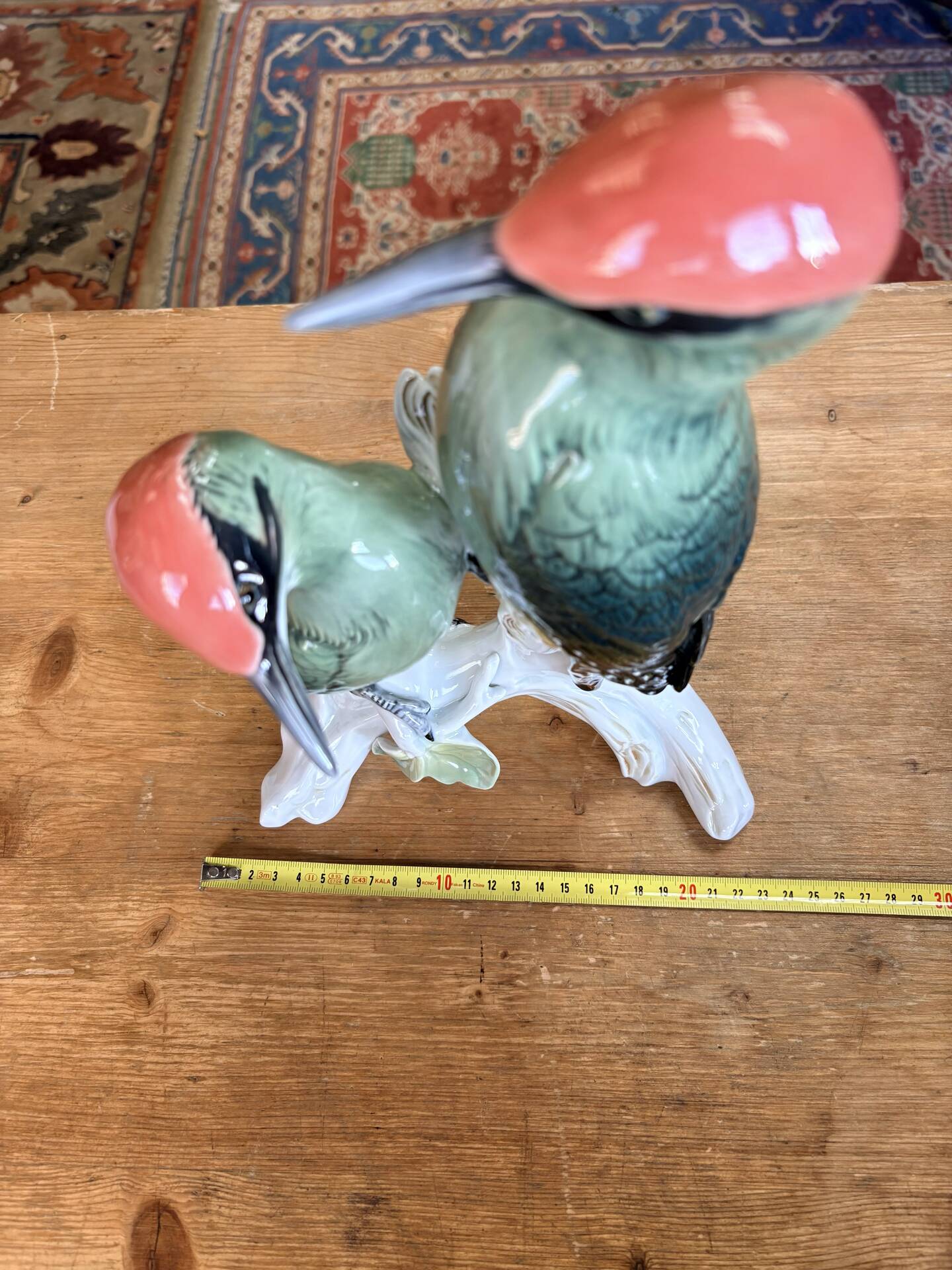 Pair of green porcelain birds by Karl Ens – Germany, 20th century