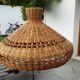 Wicker and rattan pendant light