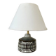 Earthenware lamp, braided fabric cable, 70s