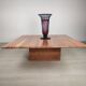 Travertine coffee table red design