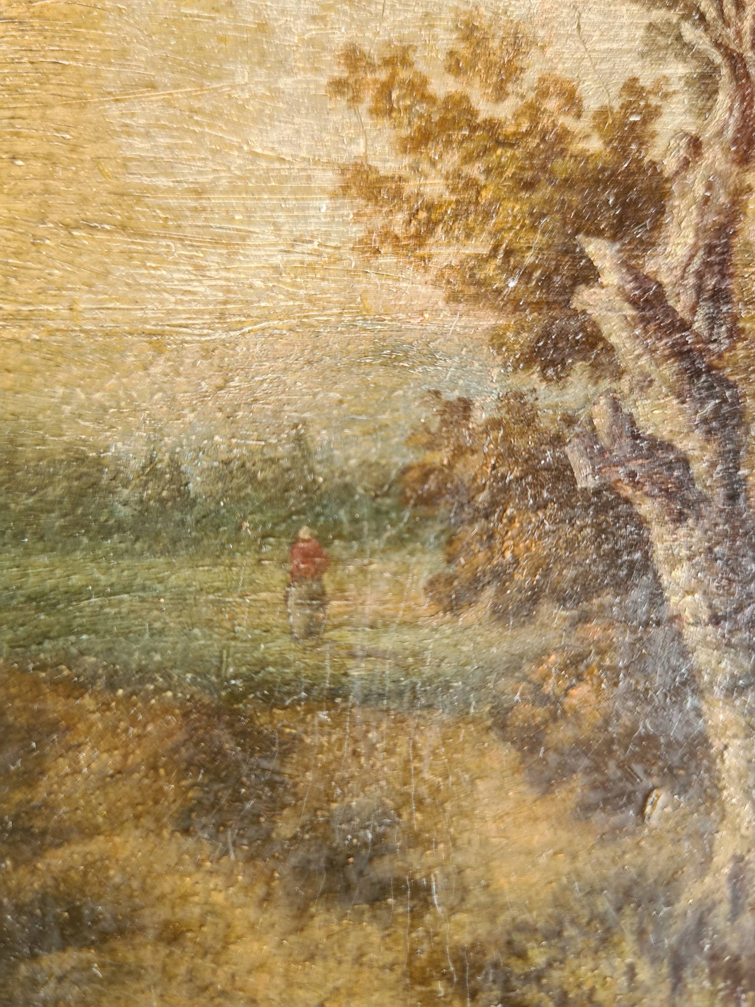Landscape with tall trees - Oil - Barbizon