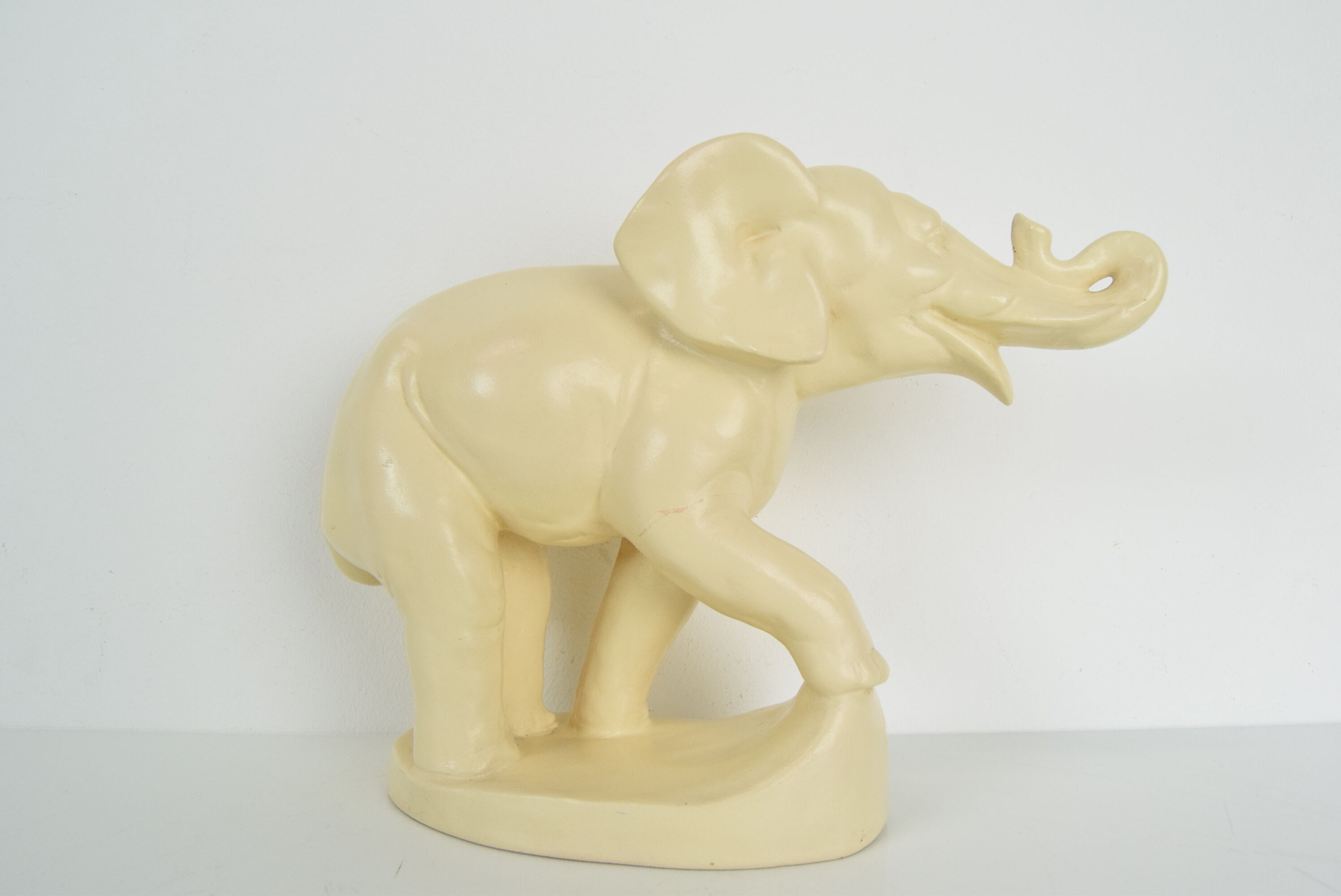 Art deco Ceramic Sculpture Elephant,Czechoslovakia,1930