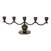 Candelabre élégant en bronze massif suédois par Jacob Ängman, GAB