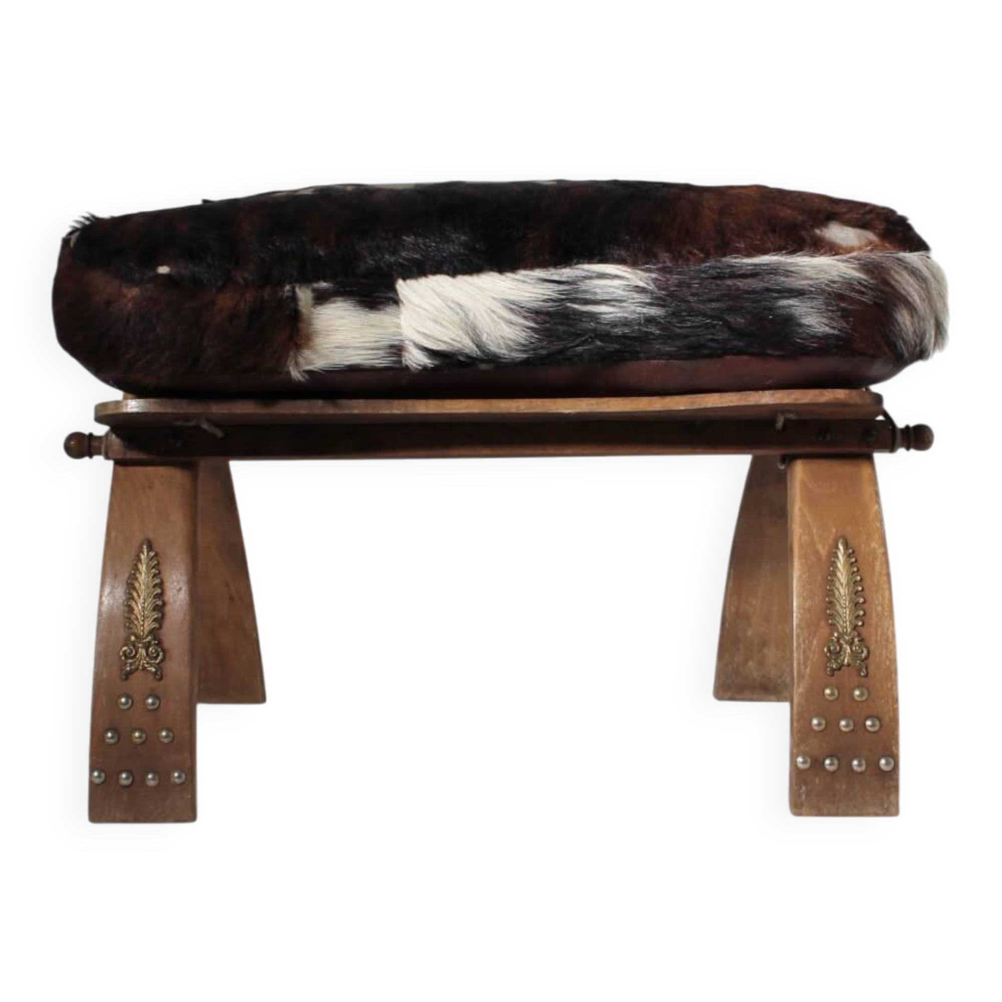 Cowhide Camel Saddle Stool