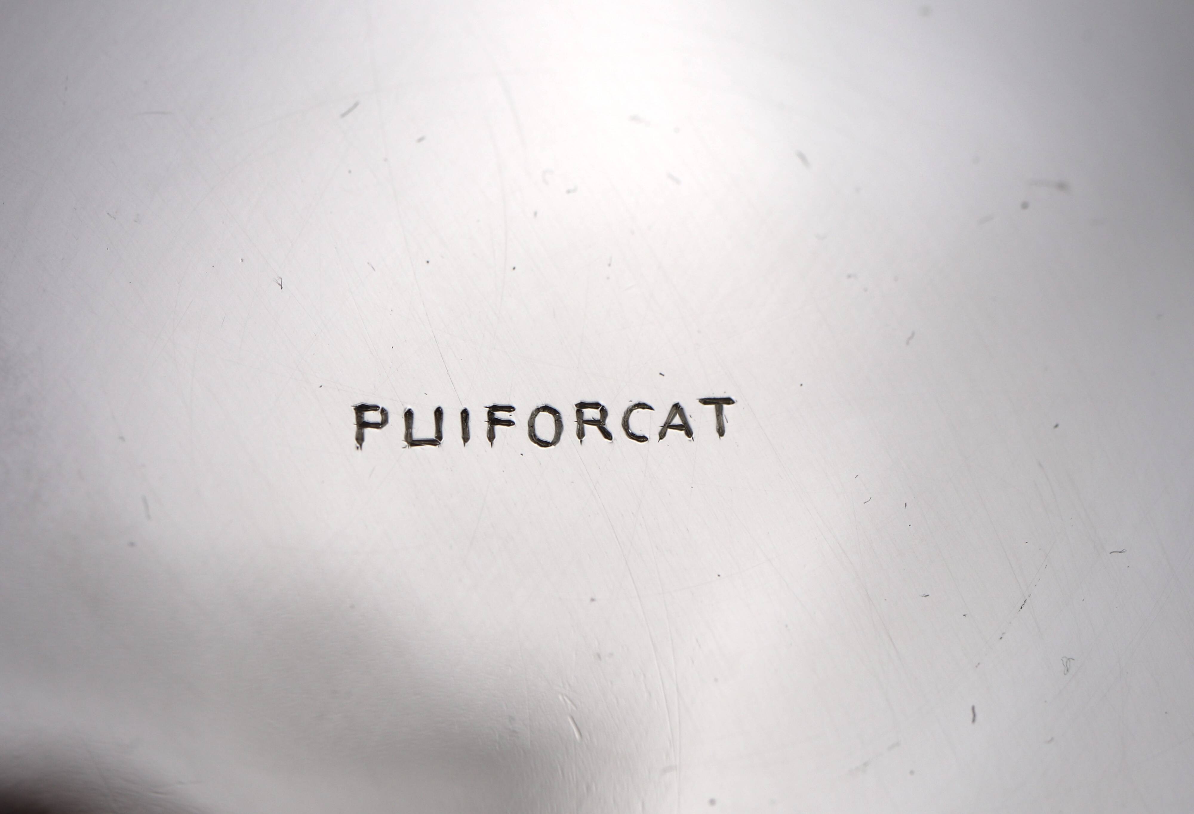 Puiforcat, tea and coffee service, 4 pieces, solid silver Minerva, excellent condition.