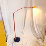 Multicolored articulated floor lamp, postmodern, 1980