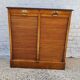 Double filing cabinet with oak curtain circa 1930