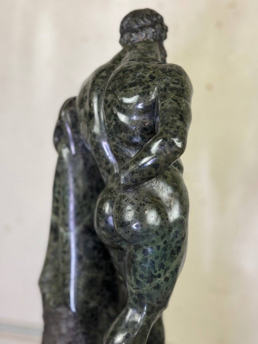 After the Farnese Hercules, a serpentine marble sculpture, a souvenir of the Grand Tour