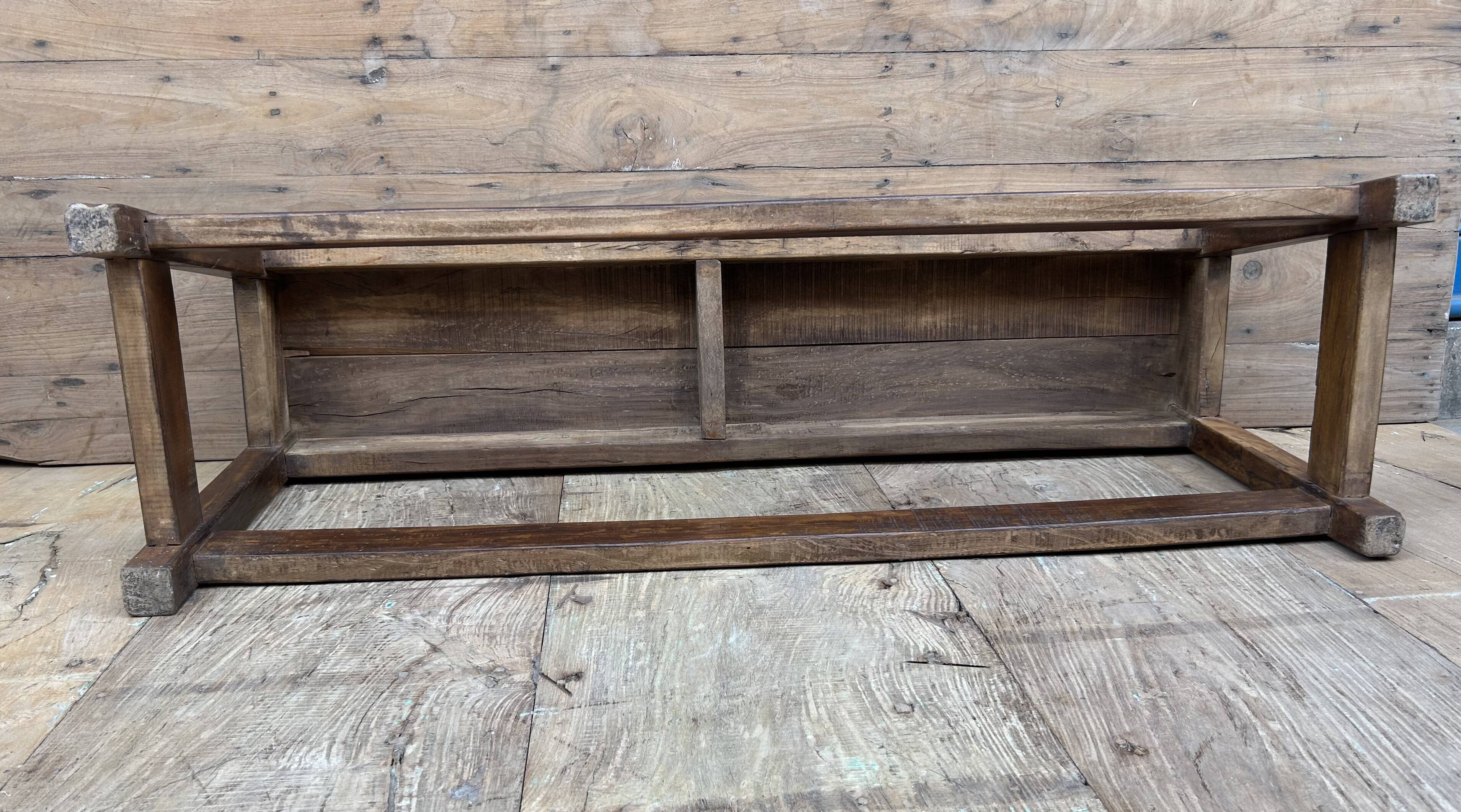 bench in Burmese teak