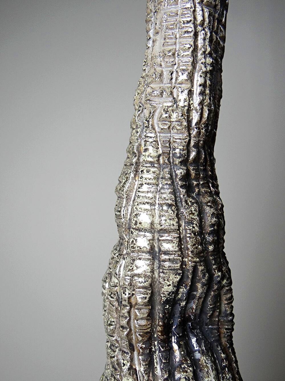 Haut soliflore décoratif céramique raku stalagmite artisanal vintage