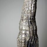 Haut soliflore décoratif céramique raku stalagmite artisanal vintage