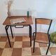 School desk and chair set