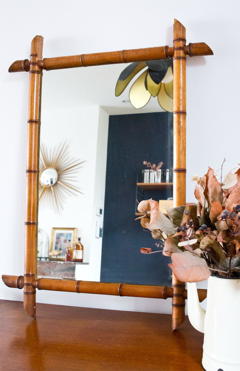 Bamboo mirror 71x52 cm