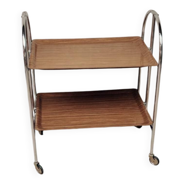 Table roulante et pliable années 70