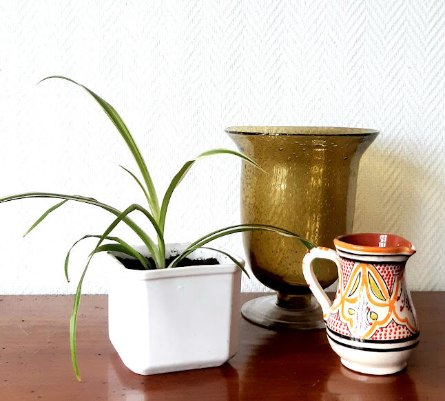 Biot bubbled glass vase