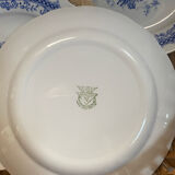 Set of 5 flat ironstone plates stamped Laveno
