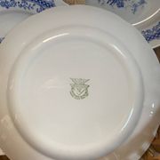 Set of 5 flat ironstone plates stamped Laveno