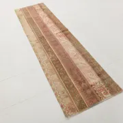 Red Brown Persian Runner Rug, Vintage Handmade Hallway Decor, 72x278cm