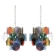 Pair of 4-light hanging chandeliers in Murano glass, Italy, 1980s.