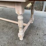Renovated extendable farmhouse table in raw oak 280cm