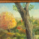 L’arbre des saisons, huile sur toile signé Hildegarde, 1977