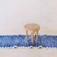 Flat Kilim Rug Blue - 213 x 71 cm