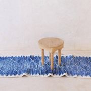 Flat Kilim Rug Blue - 213 x 71 cm