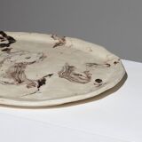 Glazed ceramic serving dish