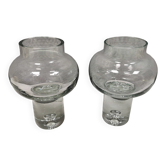Deux vases en cristal de la verrerie polonaise Krosno
