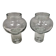 Two crystal glass vases from Polish Krosno glass