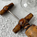 Old wooden corkscrew