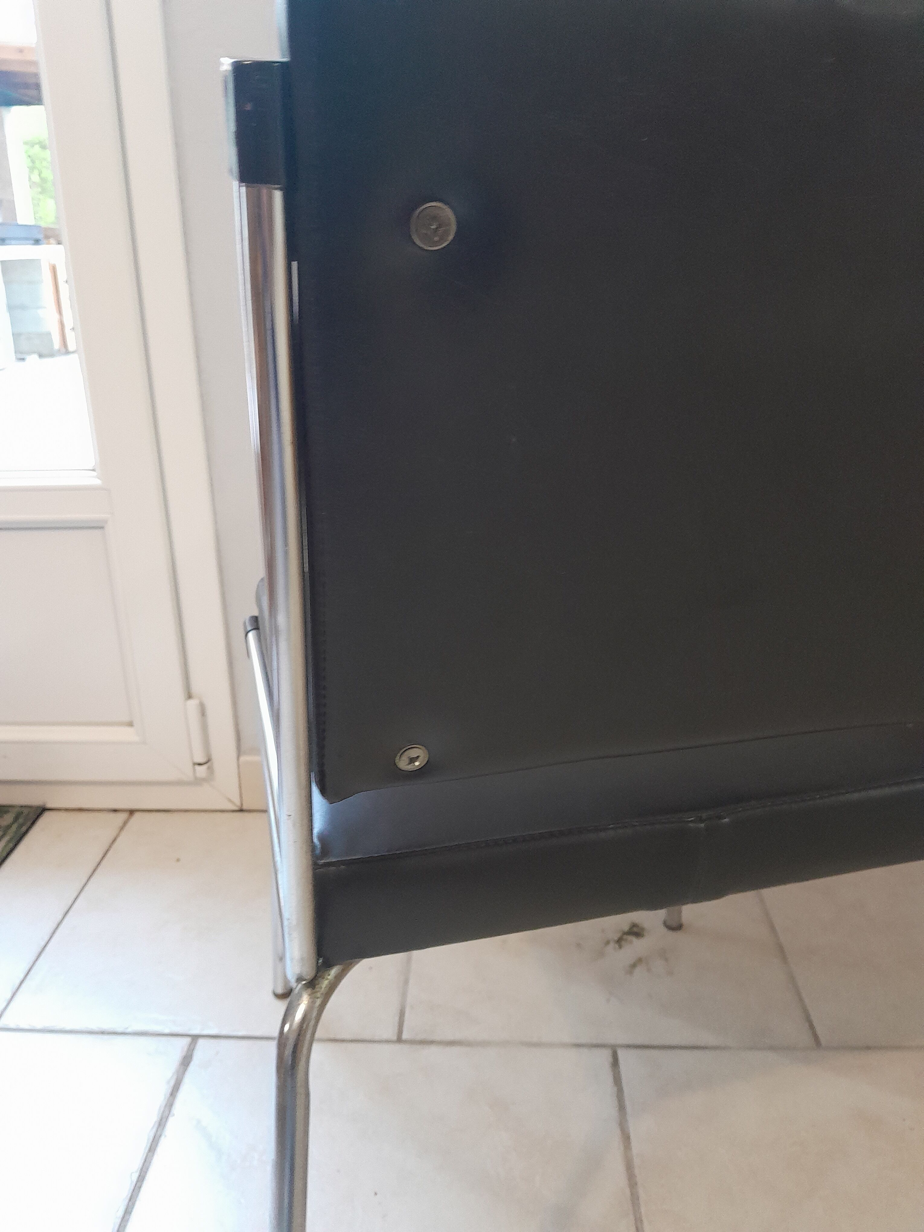 Vintage chrome desk chair Italian design