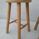 Set of 2 vintage pine stools
