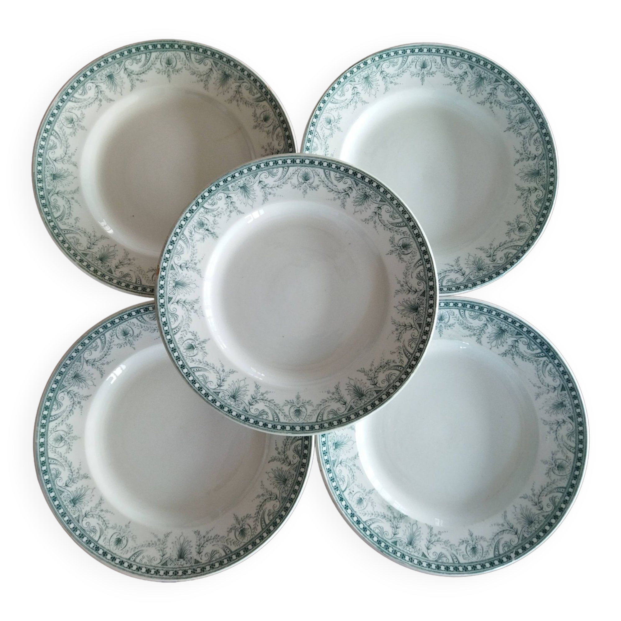 5 iron clay flat plates Moulin des Loups & Hamage “Wilbur”