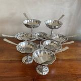 8 ice cream cups and spoons