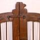 Old Burmese teak gate with openwork wrought iron panels
