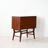 Swedish mahogany chest of drawers, 1950s-60s