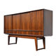 Danish rosewood sideboard with bar cabinet by E. W. Bach, 1960s