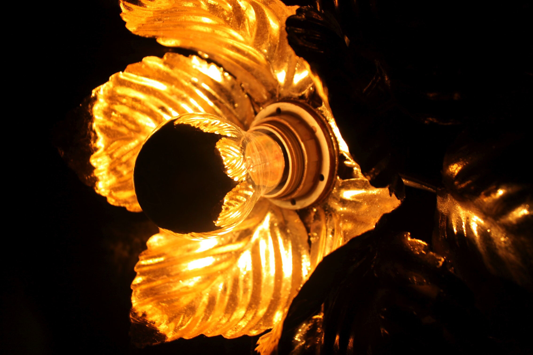 Masca floral wall lamp, Italy, 70's