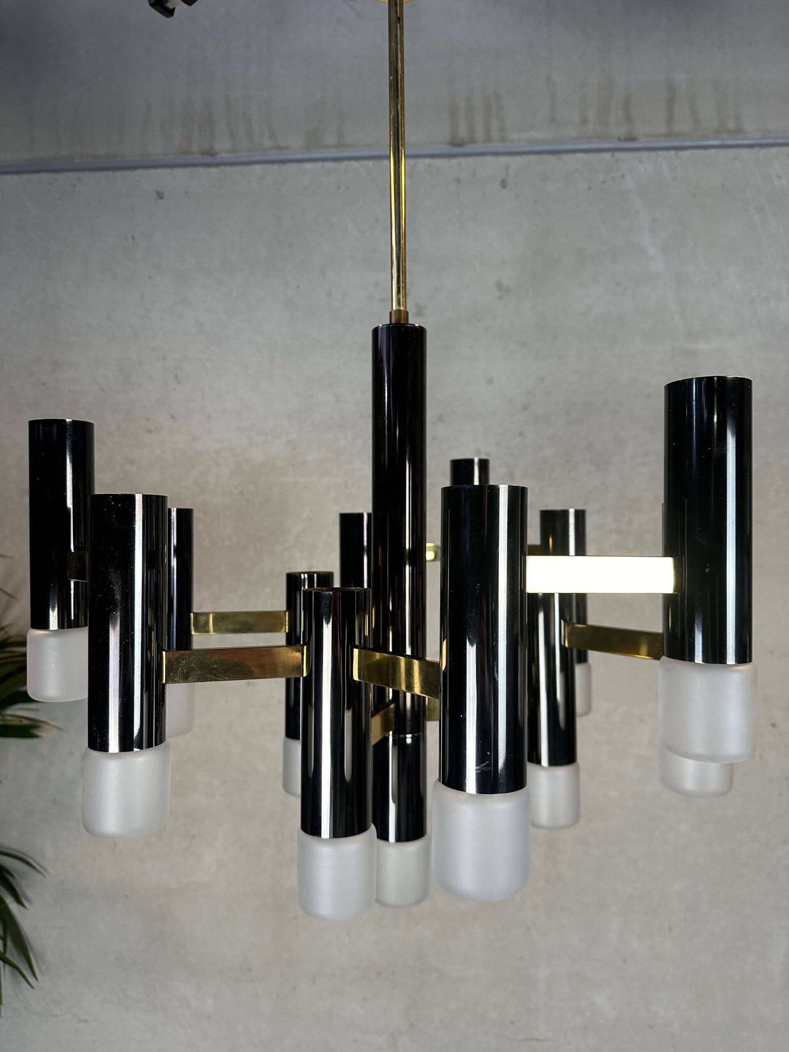 Vintage design 'hexagon' black & gold chandelier – Boulanger