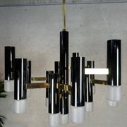Vintage design 'hexagon' black & gold chandelier – Boulanger